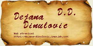 Dejana Dinulović vizit kartica